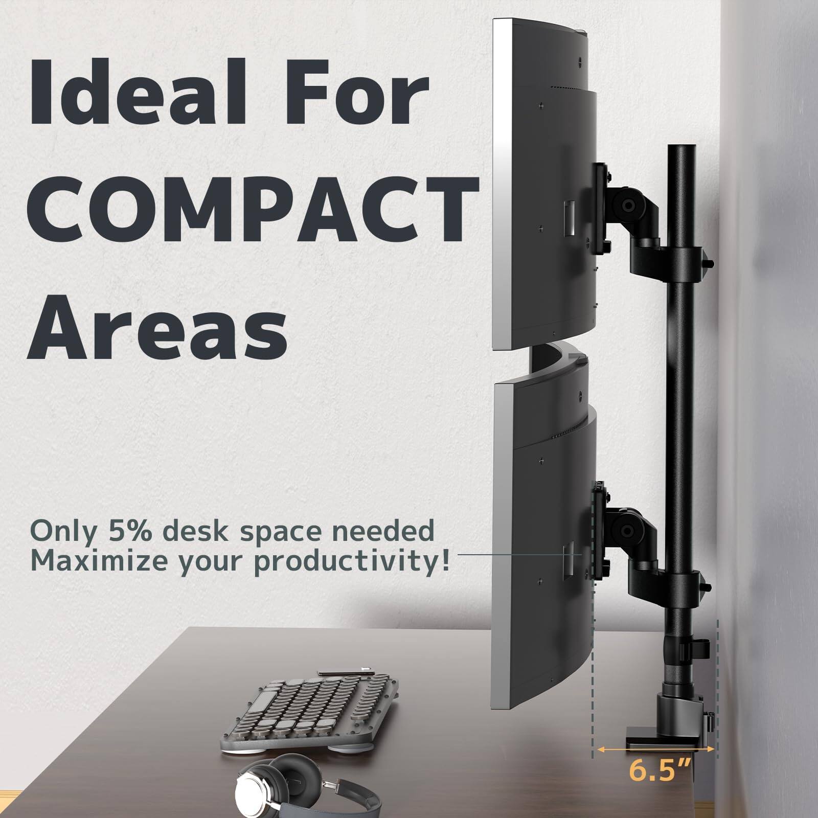 Ideal For COMPACT Areas

Only 5% desk space needed  
Maximize your productivity!

6.5"