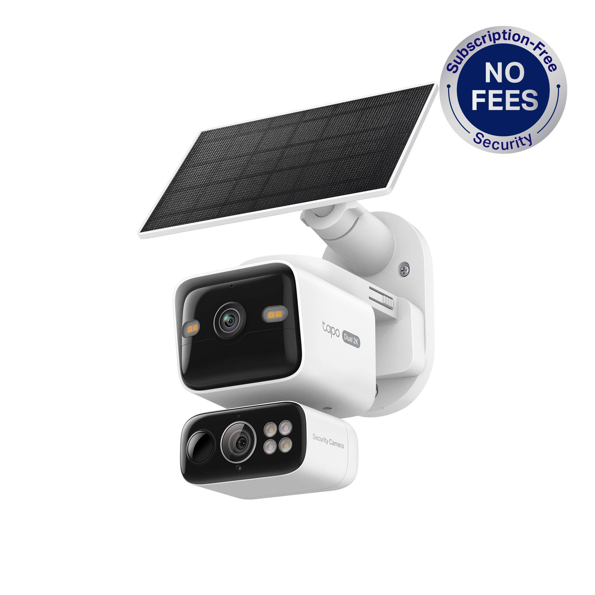 TP-Link - Tapo Wireless Dual-Lens, Pan-Tilt Security 2K QHD Camera, 360° Coverage, with Solar - No Monthly Fees - White price history on PriceWatchPro