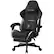 Front. Dowinx - Gaming Chair Fabric Big and Tall with Wide Seat Cushion, Massage Game Chair Cloth with Lumbar Support, 350LB. - Black white.
