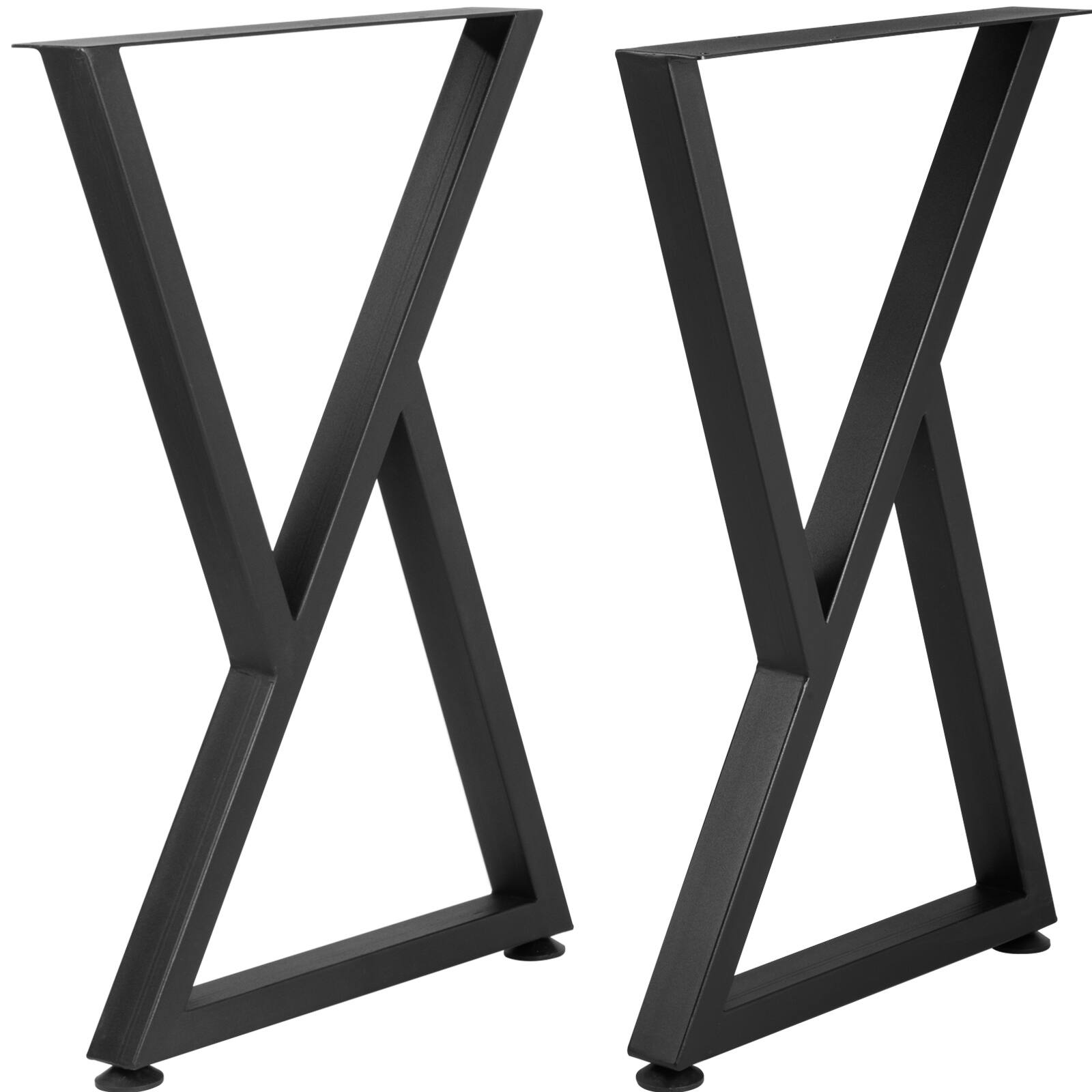 Alt View 5. VEVOR - Metal Table Legs, 28x18 inch Desk Legs, Set of 2, Heavy Duty Bench Legs, Z Shape Metal Furniture Legs - Black.