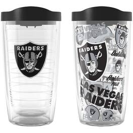 Tervis - Las Vegas Raiders Two-Pack 16oz. Allover Classic Tumbler Set - Multicolor