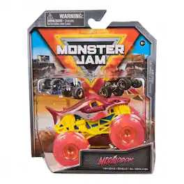 Monster Jam - 2024 Megalodon 1:64 Scale Diecast Truck, Series 37 Street Treats Edition, Collectible Toy for Ages 3+ - Blue