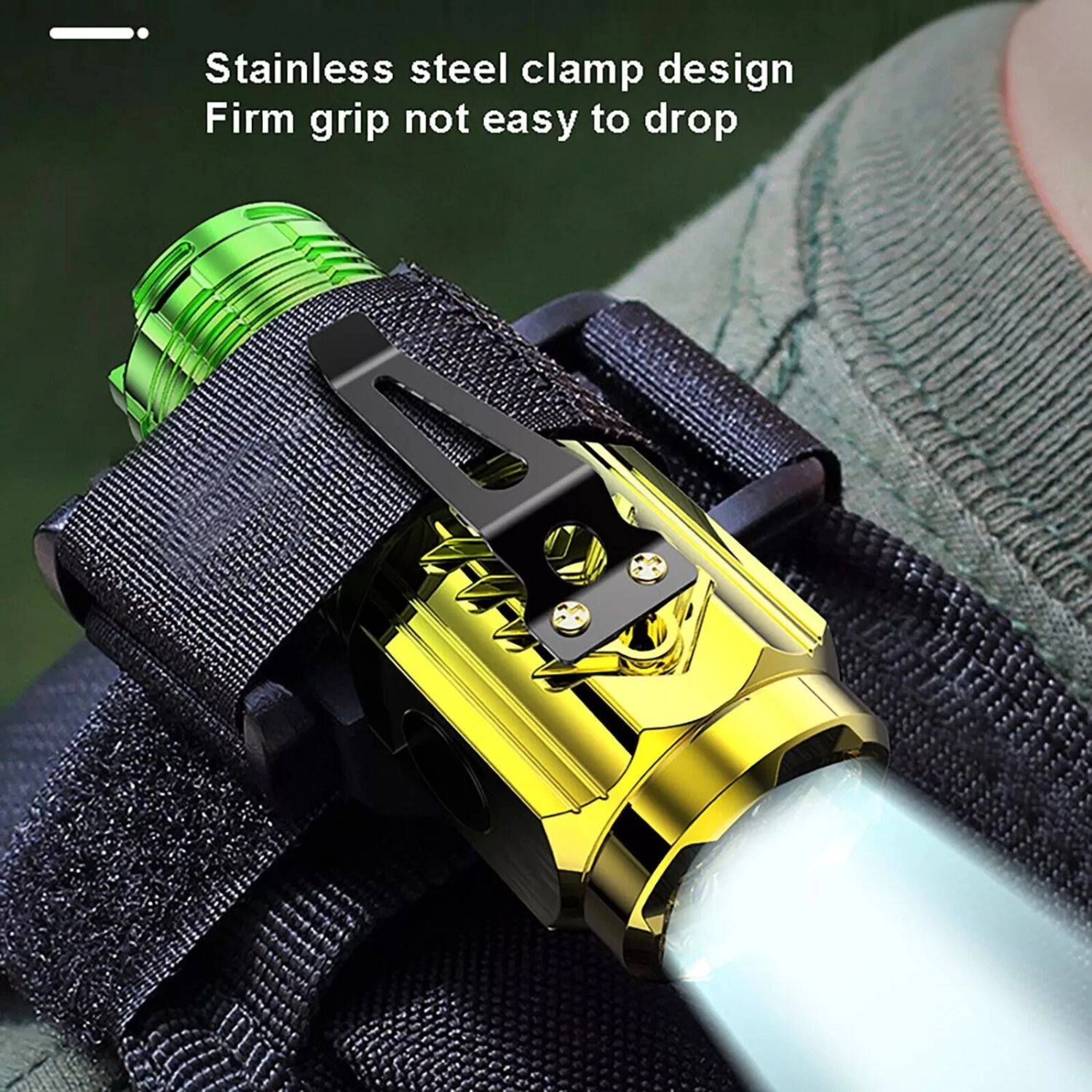 Stainless steel clamp design  
Firm grip not easy to drop