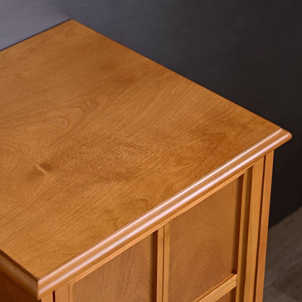 Alt View 6. Loheer - Loheer Mid Century Modern Floor Cabinet Walnut Storage Cabinet with Doors Accent Console Table for Entryway Bathroom - Walnut.