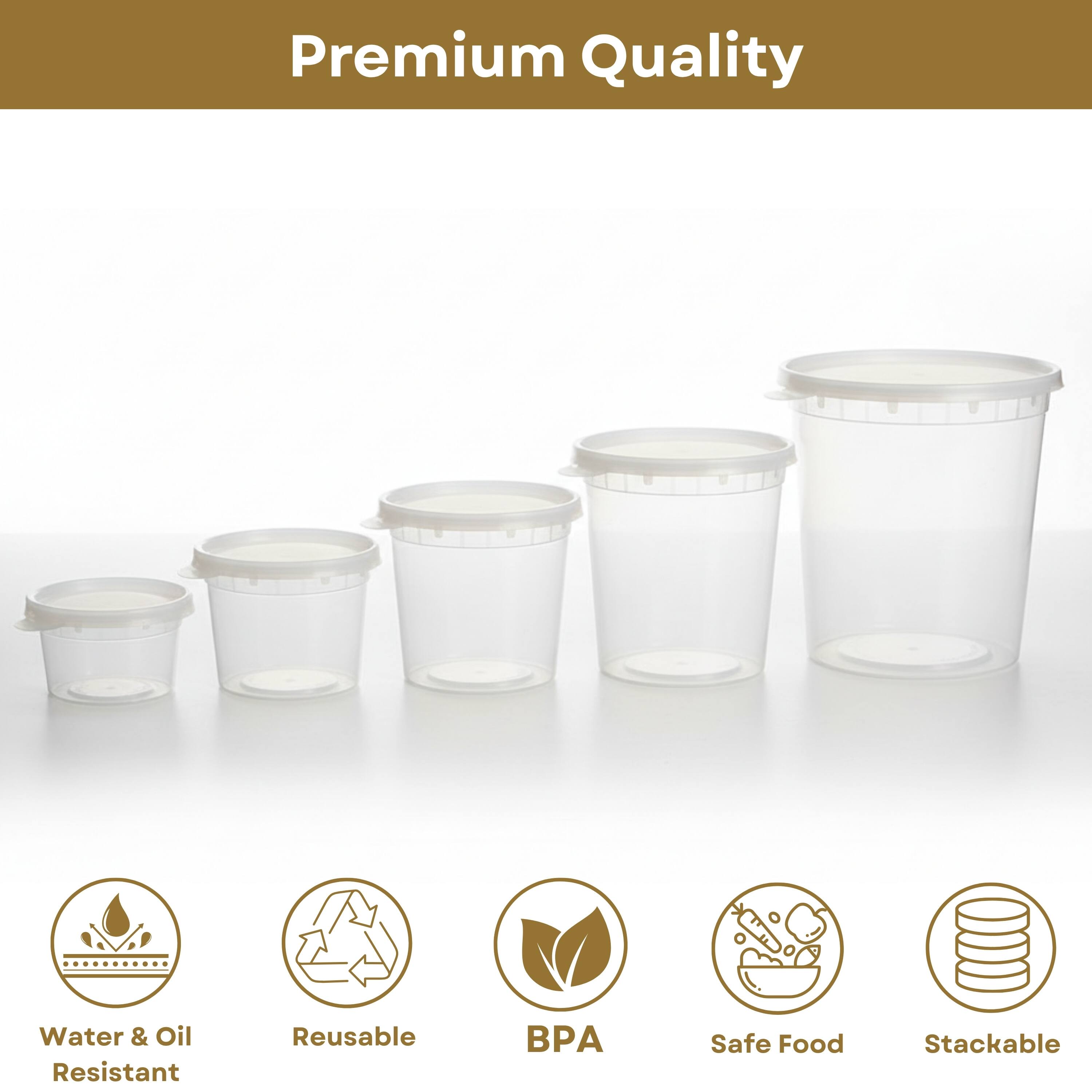 Premium Quality

- Water & Oil Resistant
- Reusable
- BPA Safe
- Safe Food
- Stackable