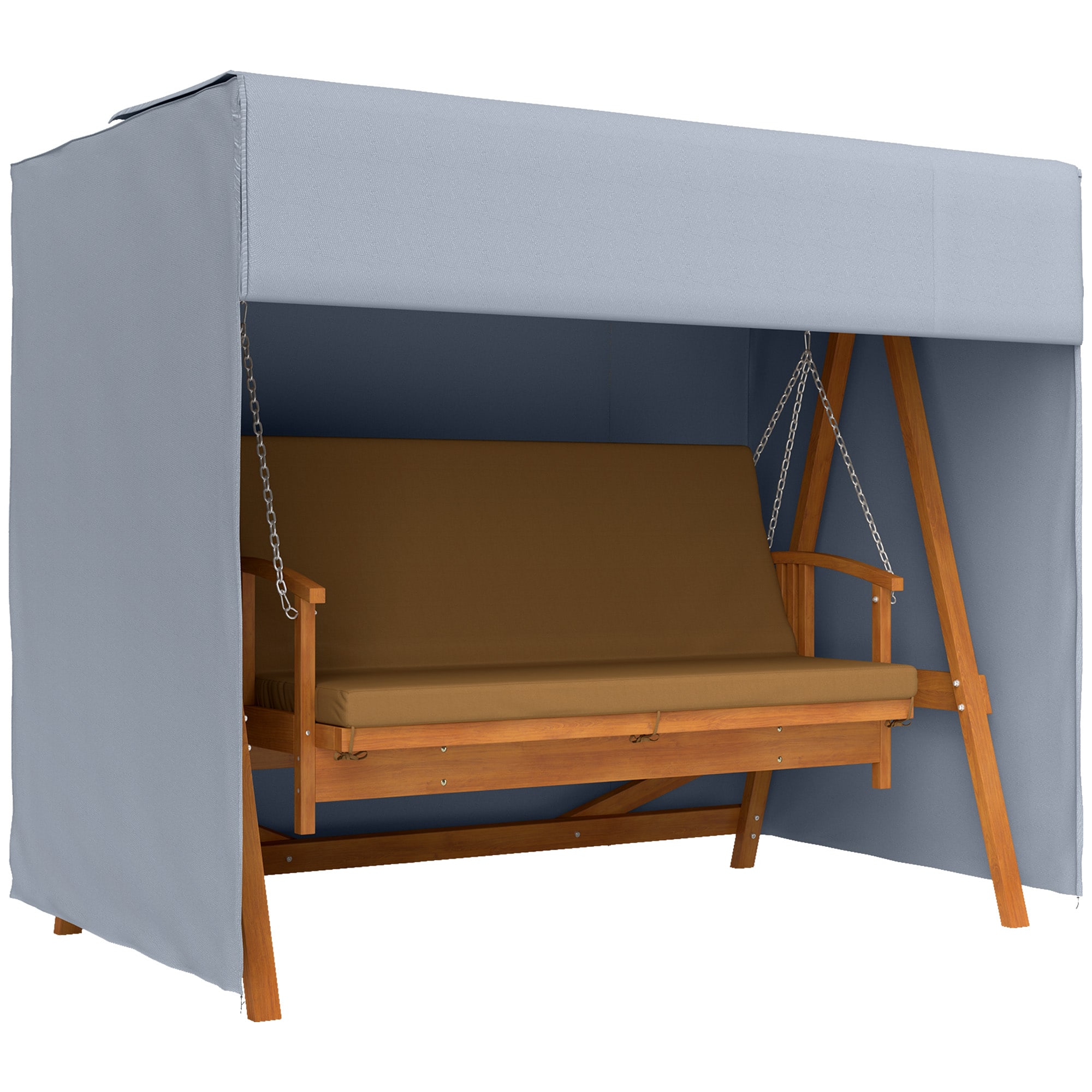 Front. Outsunny - Outsunny Outdoor Patio Hammock Porch Swing Cover with UV Water.