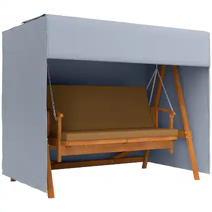 Front. Outsunny - Outsunny Outdoor Patio Hammock Porch Swing Cover with UV Water.