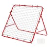 Front. VEVOR - Soccer Rebounder Rebound Net, Kick-Back 39"x39", Portable Football Training Gifts - Red.