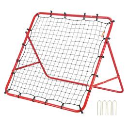 VEVOR - Soccer Rebounder Rebound Net, Kick-Back 39"x39", Portable Football Training Gifts - Red