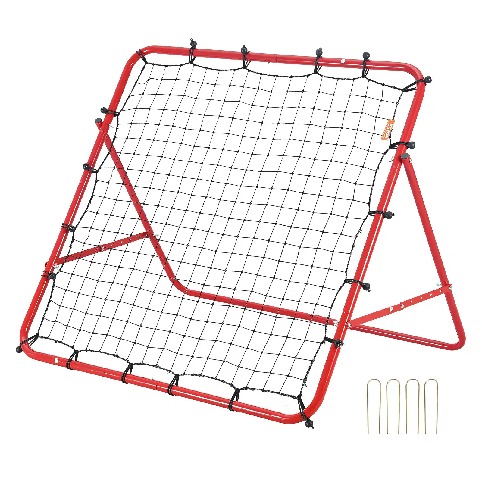 VEVOR - Soccer Rebounder Rebound Net, Kick-Back 39"x39", Portable Football Training Gifts - Red