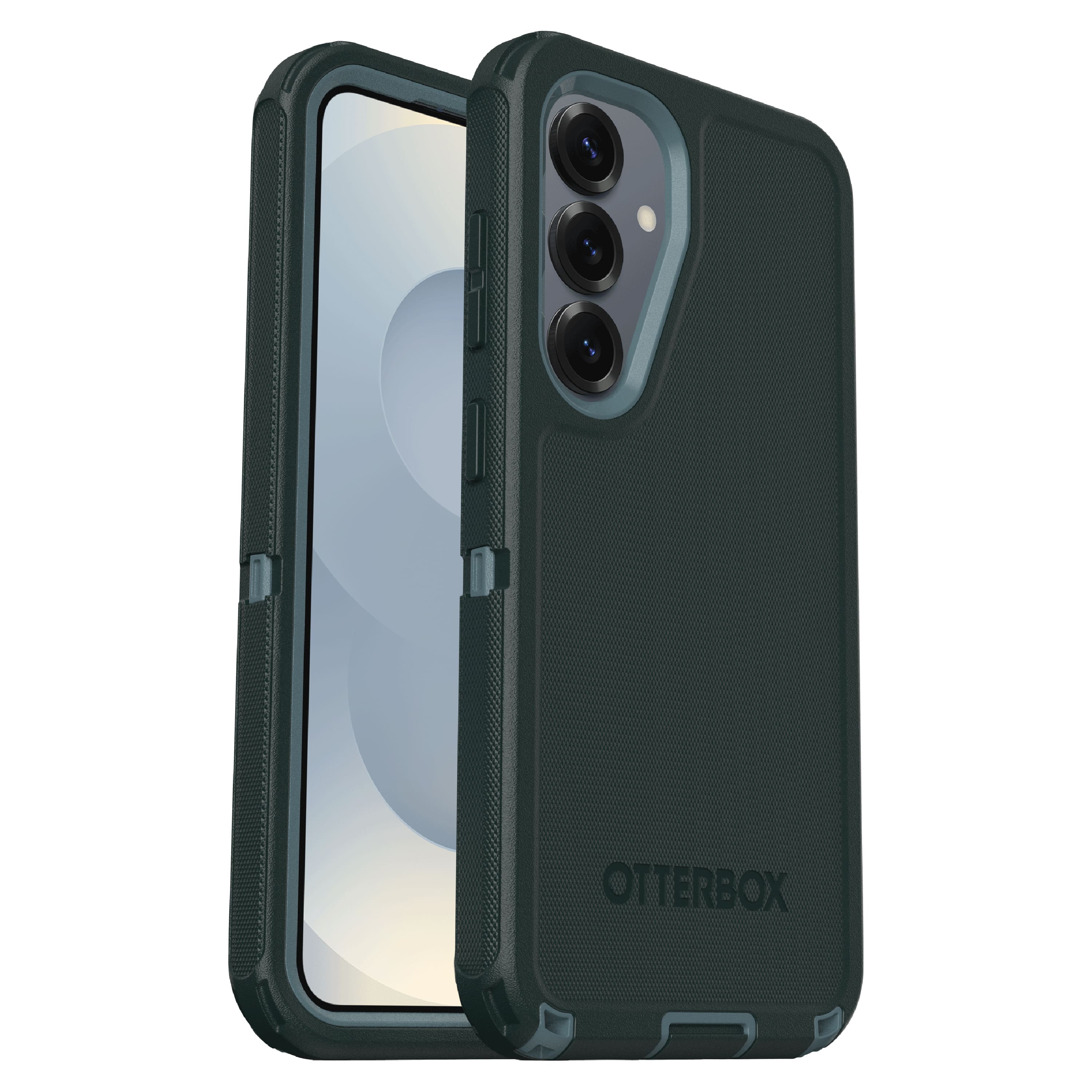 Front. OtterBox - Defender Series Pro Hard Shell for Samsung Galaxy S25 - Green.