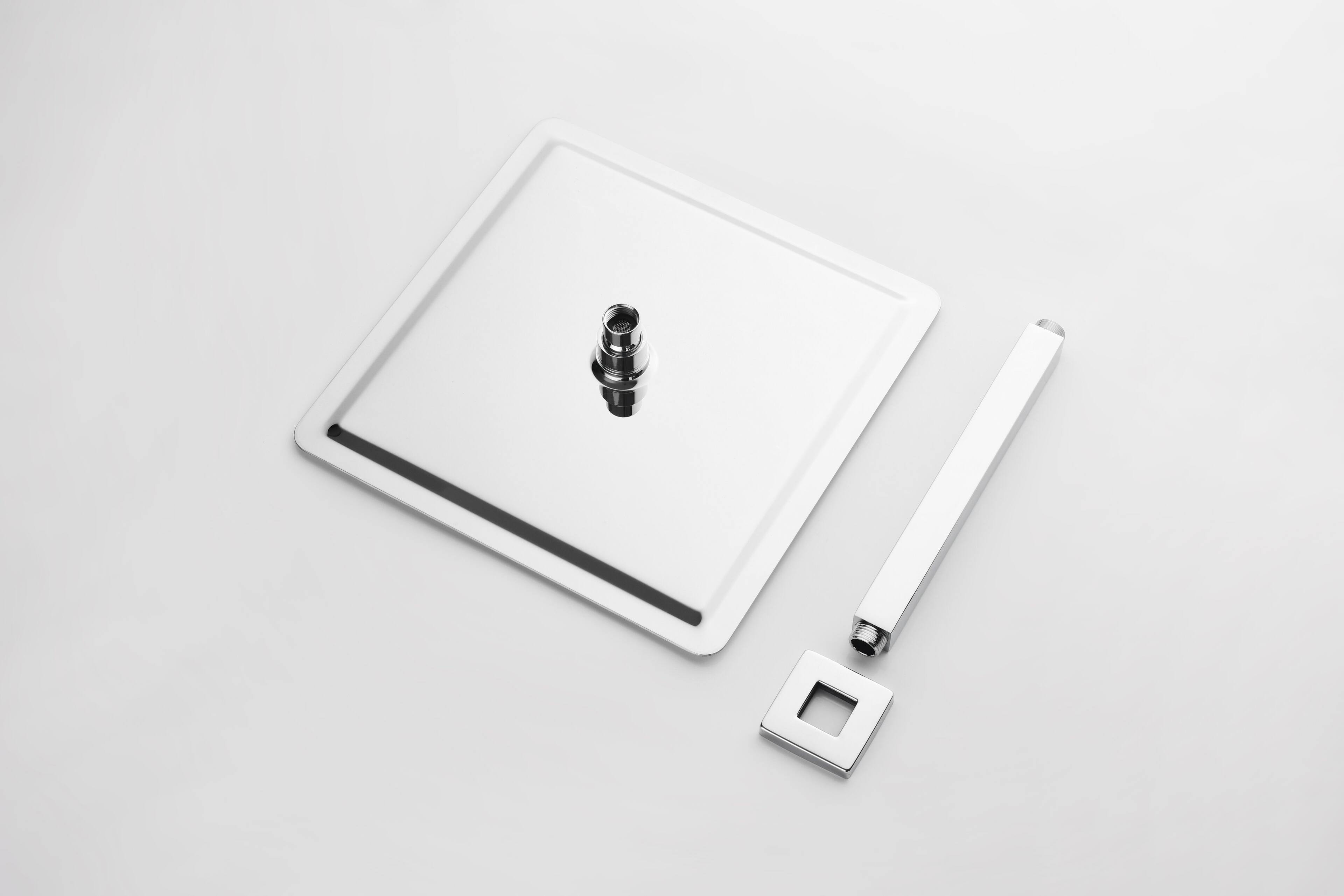 Alt View 4. APRILSOUL - High Pressure Rain Shower Head Ultra Thin 304 Stainless Steel Self Clean Nozzles - Chrome.