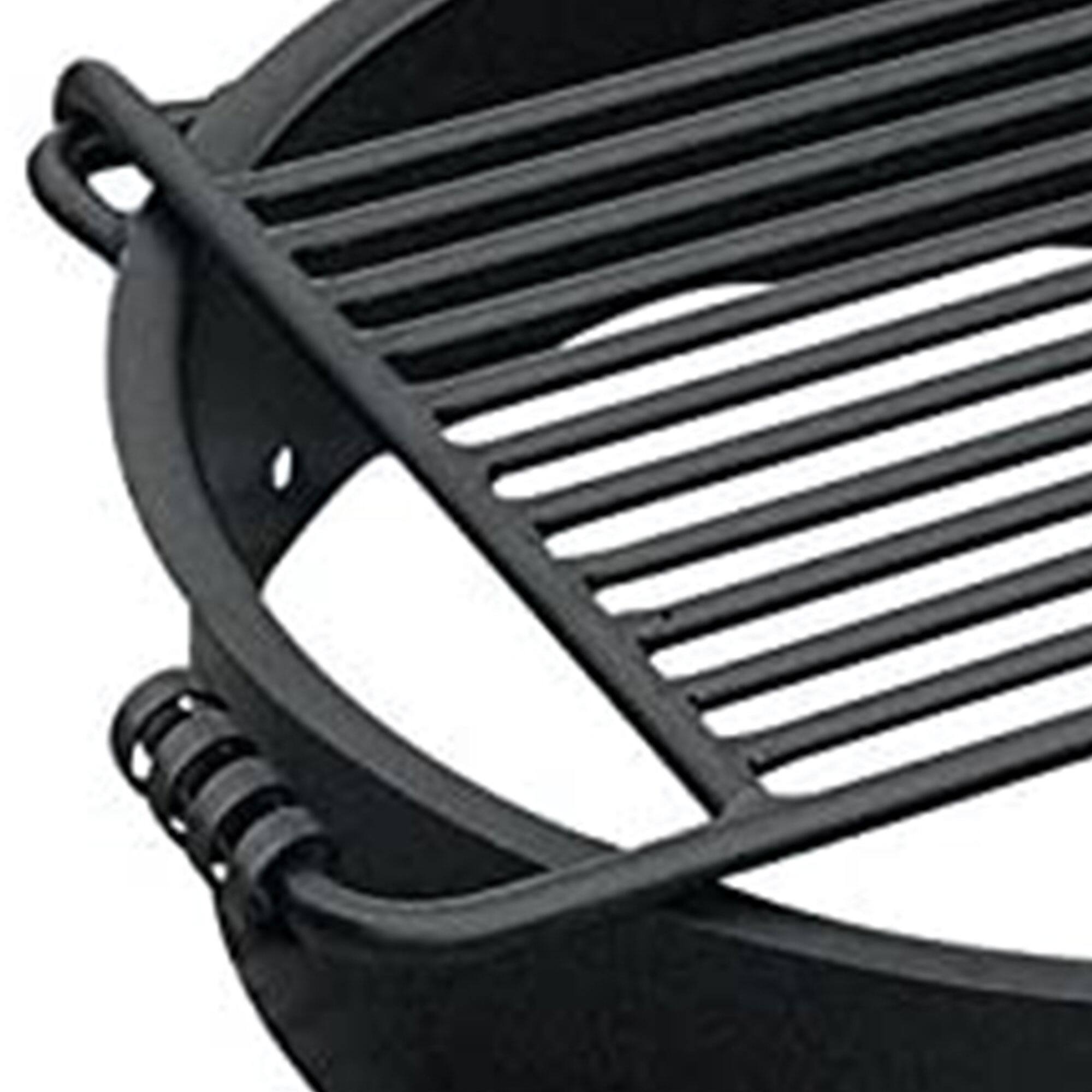 Alt View 4. Pilot Rock - Pilot Rock 24 Inch Steel Ground Fire Pit Ring and Metal Cooking Grate, Black - Black.