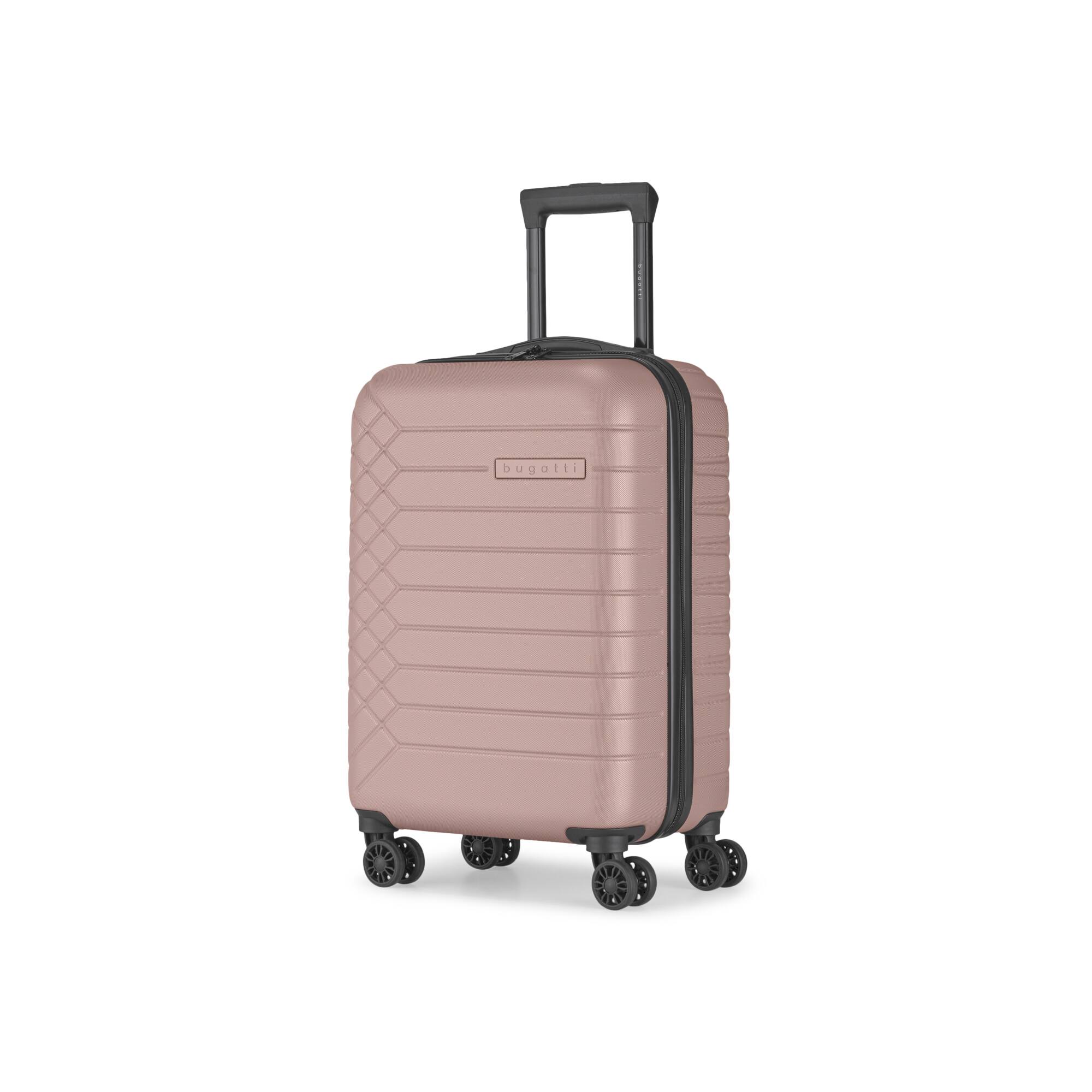 Angle. Bugatti - Mecca 2 Piece Hardside Luggage Set with Expansion - Blush.