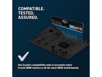 Crucial 16GB DDR5 5600 (PC5 44800) Desktop Memory Model Crucial 16GB DDR5 5600 (PC5 44800) Desktop Memory Model