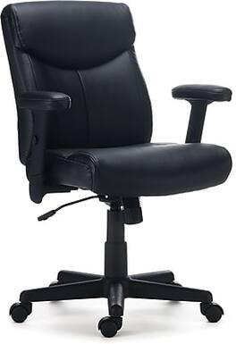Staples - Traymore Ergonomic Faux Leather Swivel Computer and Desk Chair, (59425-CC) - Black
