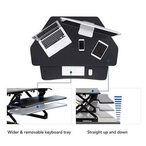 Wider & removable keyboard tray  
Straight up and down