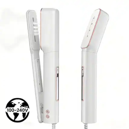 Front. Newbealer - 3-in-1 Portable Steamer for Clothes,Global Voltage Travel Steam Iron,Non-Stick Soleplate,Auto-Off,Self-Cleaning - Gold.