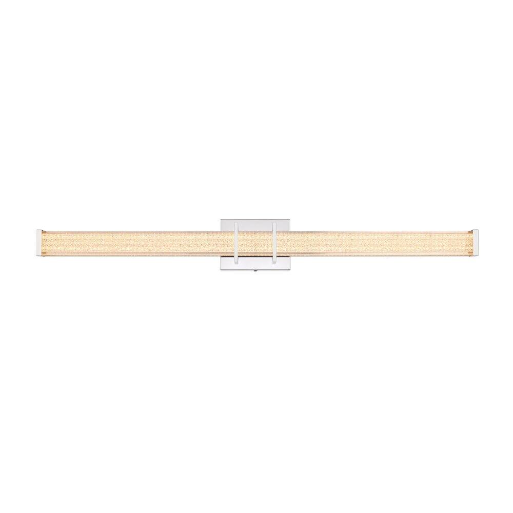 Alt View 1. Living District - Ivaan 36 Inch Led Wall Sconce In Chrome - Chrome.