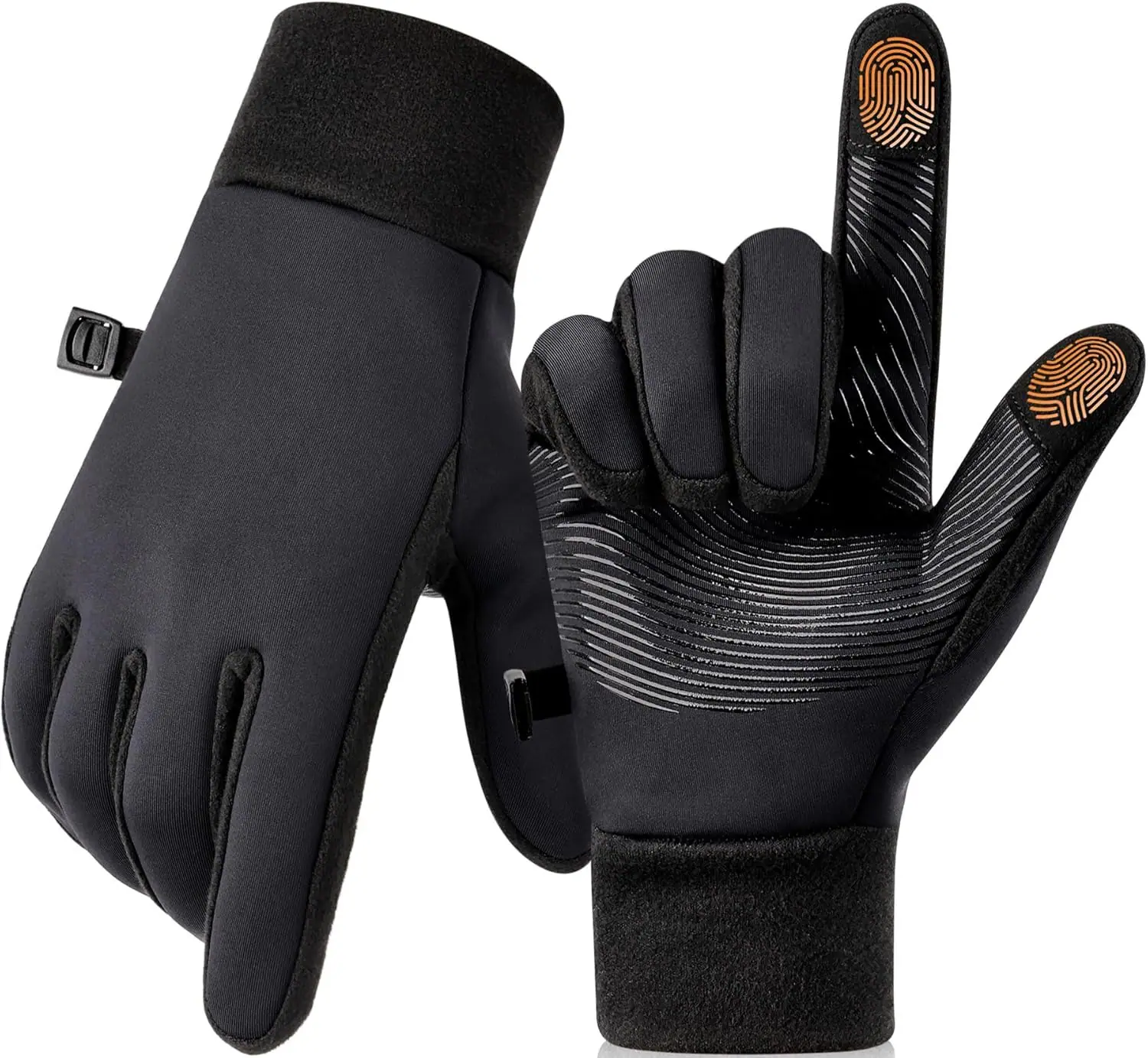 Cozy Serene - Winter Gloves Men Women Windproof Touchscreen Gloves with Liner Thermal,Running Gloves for Cycling - Medium