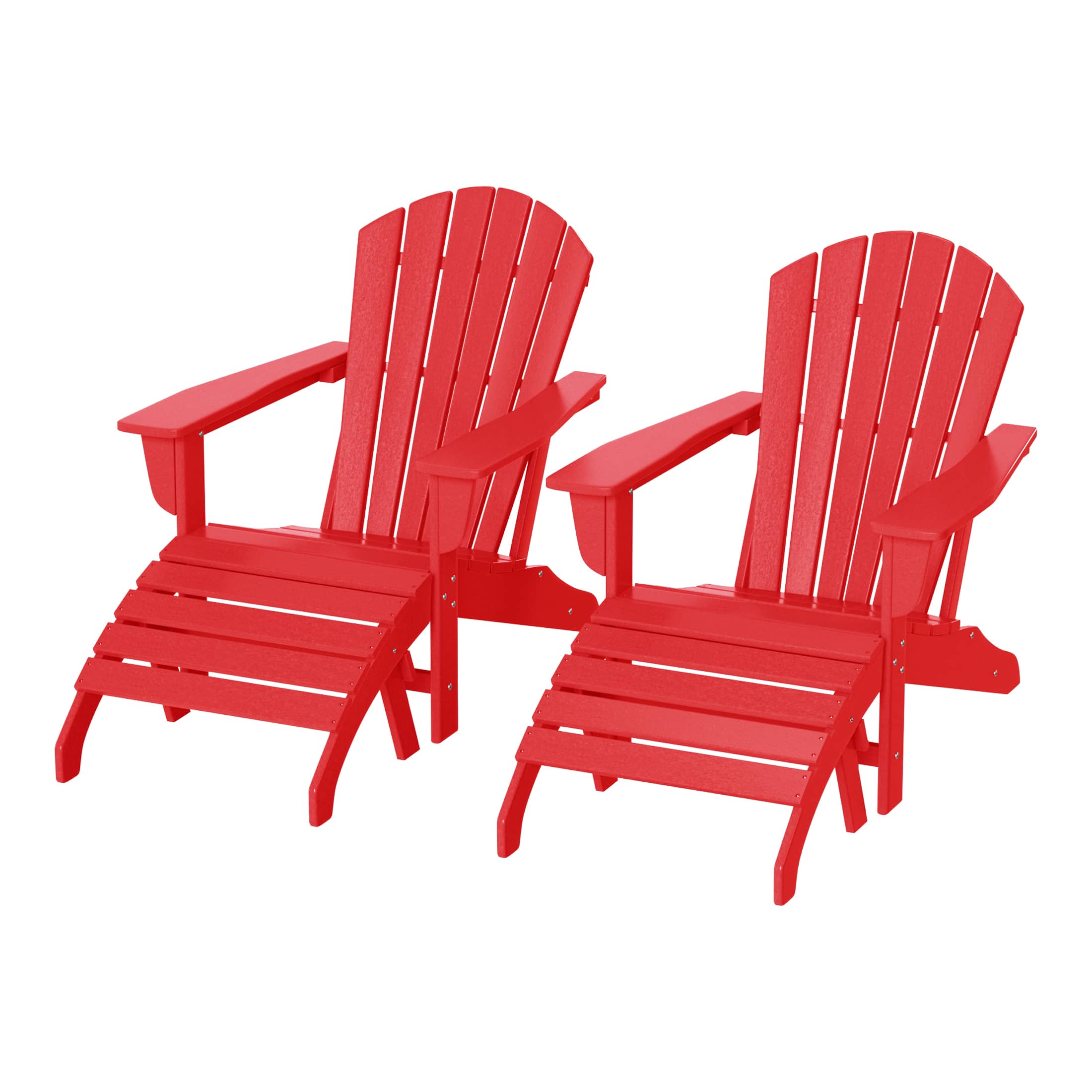 WestinTrends - Dylan Outdoor Adirondack Chair With Ottoman 4-Piece Set - Red price history on PriceWatchPro