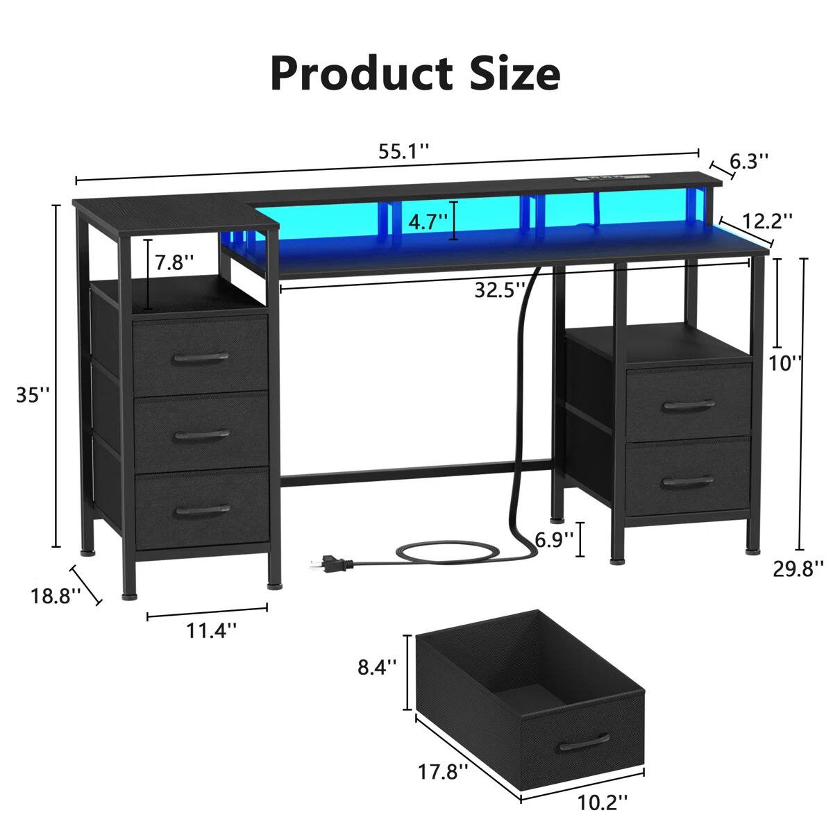 Product Size: 55.1" x 6.3" x 4.7" x 12.2" x 7.8" x 32.5" x 35" x 10" x 18.8" x 6.9" x 29.8" x 11.4" x 8.4" x 17.8" x 10.2"