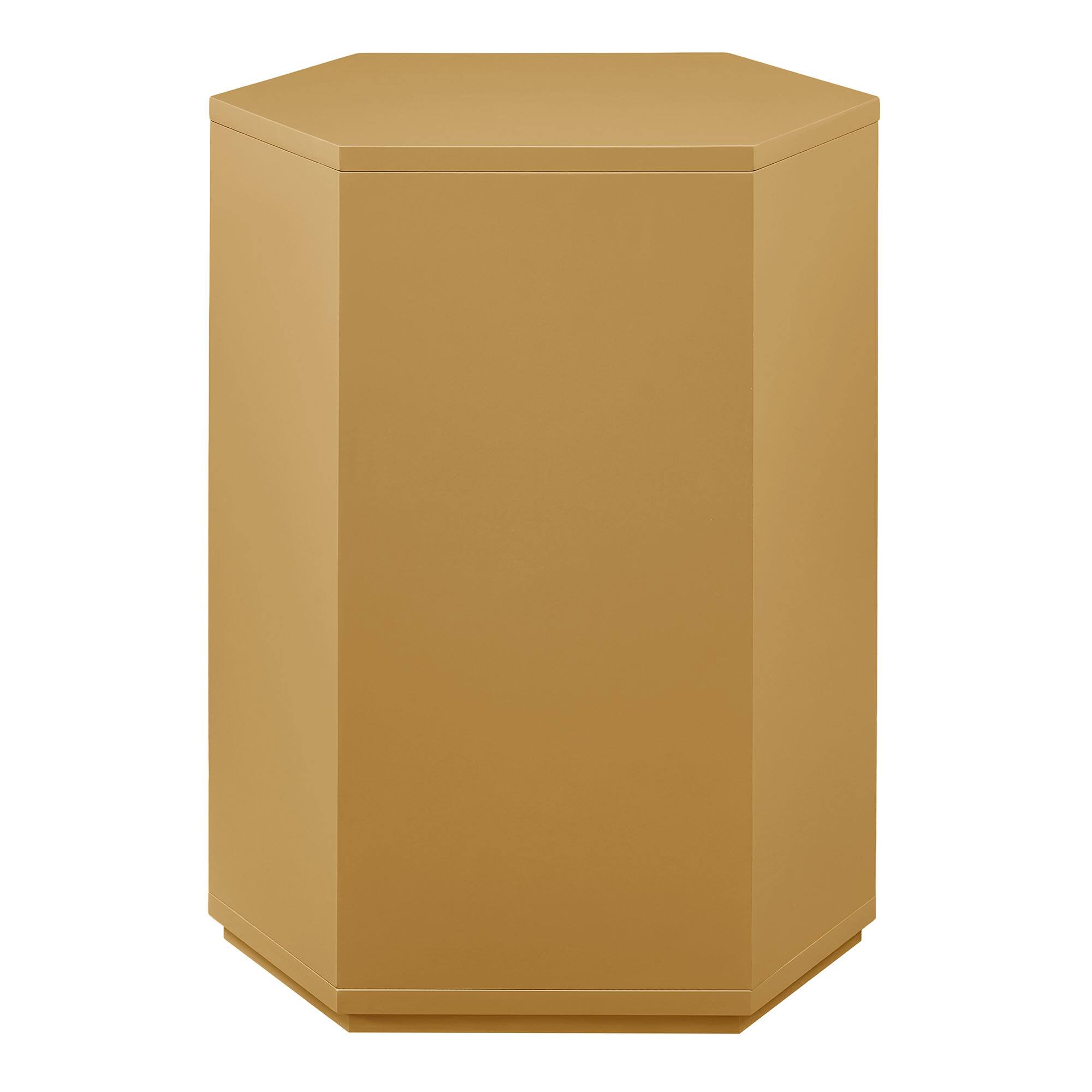 Alt View 3. Modway - Kade Faceted Semi-Gloss Side Table by Modway - Mustard.