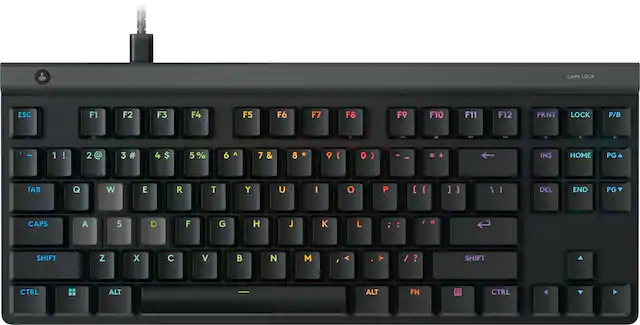 Logitech - G515 RAPID TKL Wired Mechanical Analog Low-Profile Switch Gaming Keyboard with LIGHTSYNC RGB - Black
