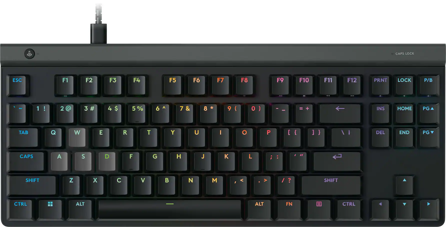 Logitech - G515 RAPID TKL Wired Mechanical Analog Low-Profile Switch Gaming Keyboard with LIGHTSYNC RGB - Black