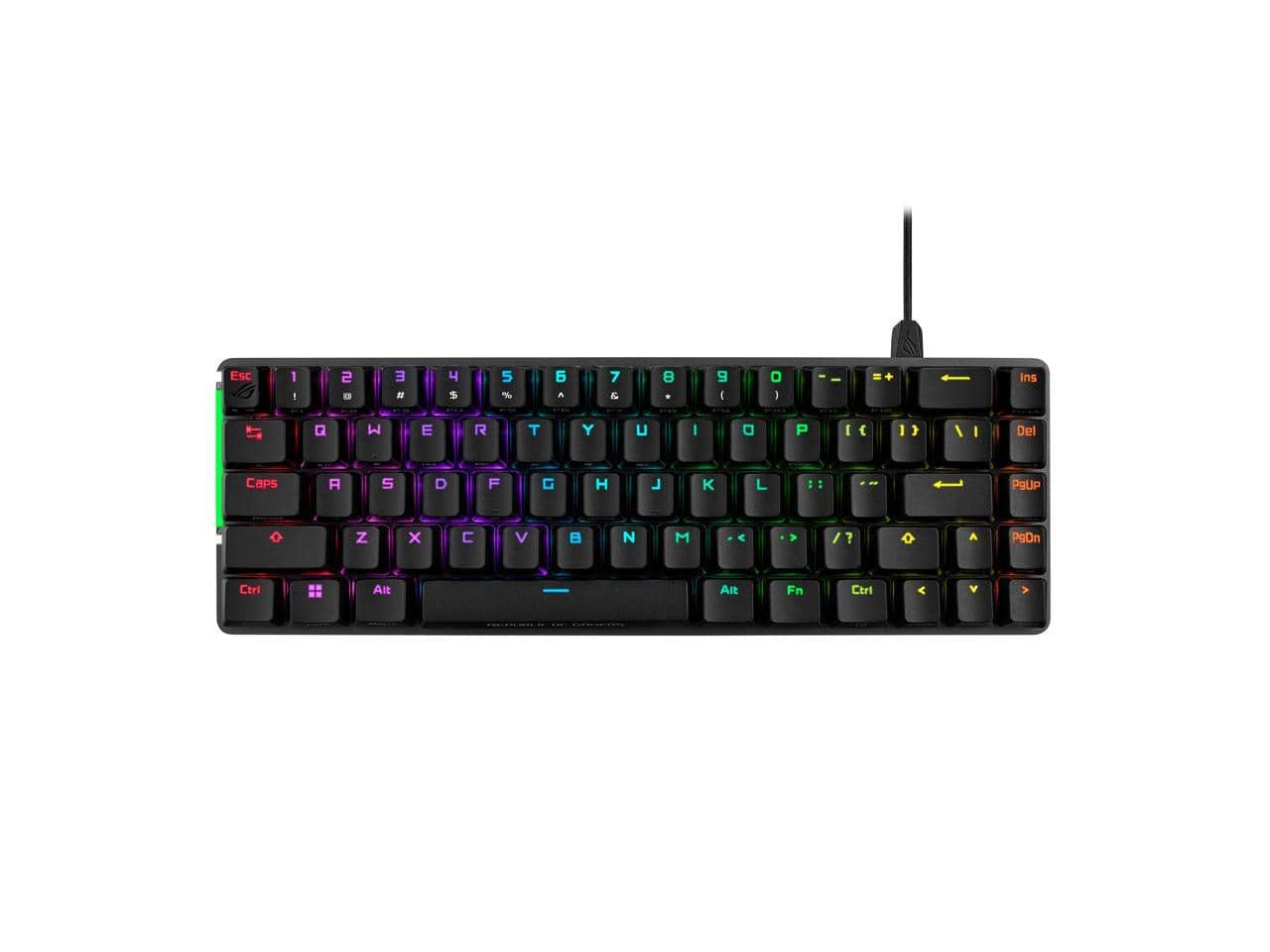 ASUS - ROG Falchion Ace 65% RGB Mechanical Keyboard, Lubed NX Red Switches, PBT Keycaps, KVM, Angles, Case - Black