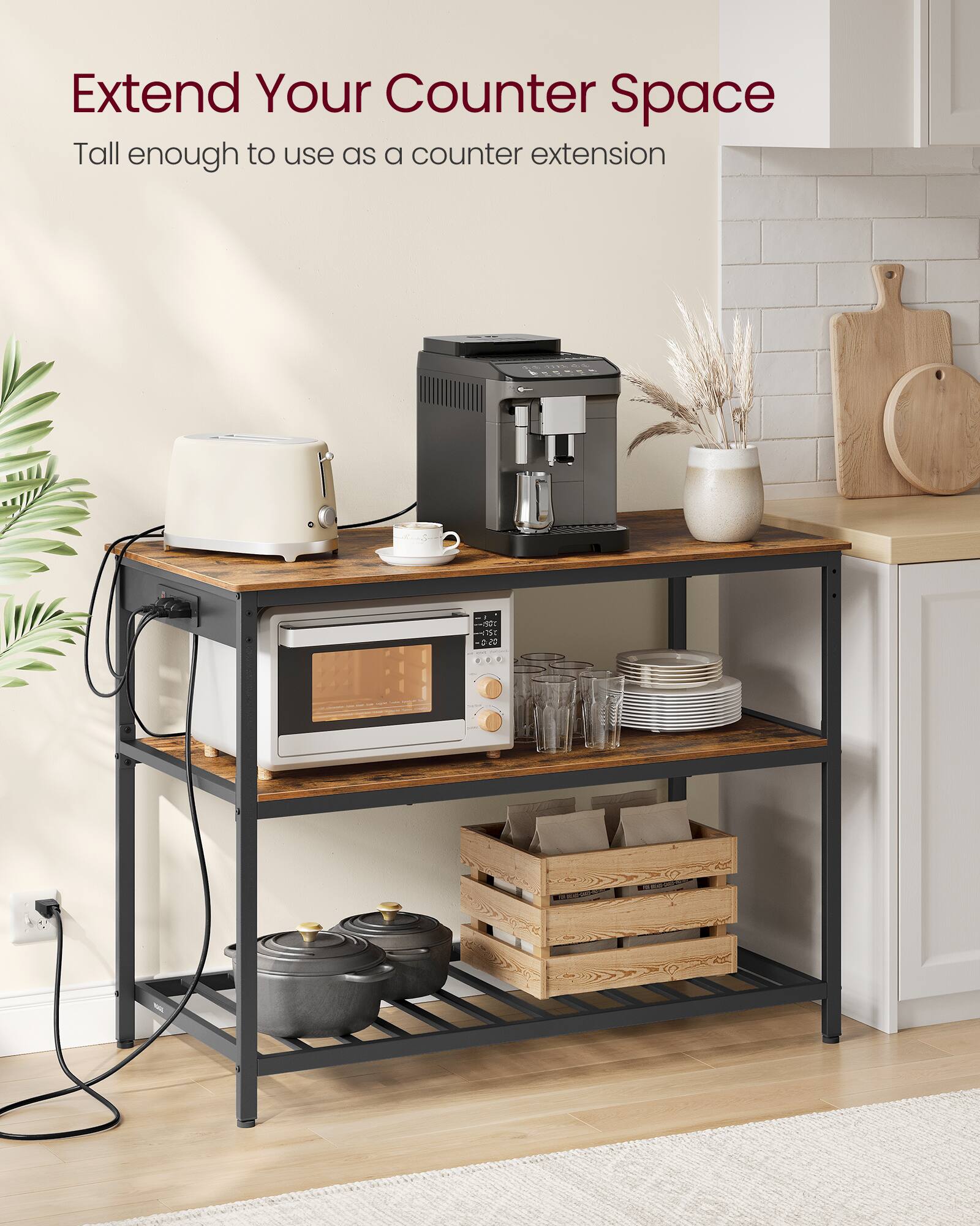 Extend Your Counter Space  
Tall enough to use as a counter extension