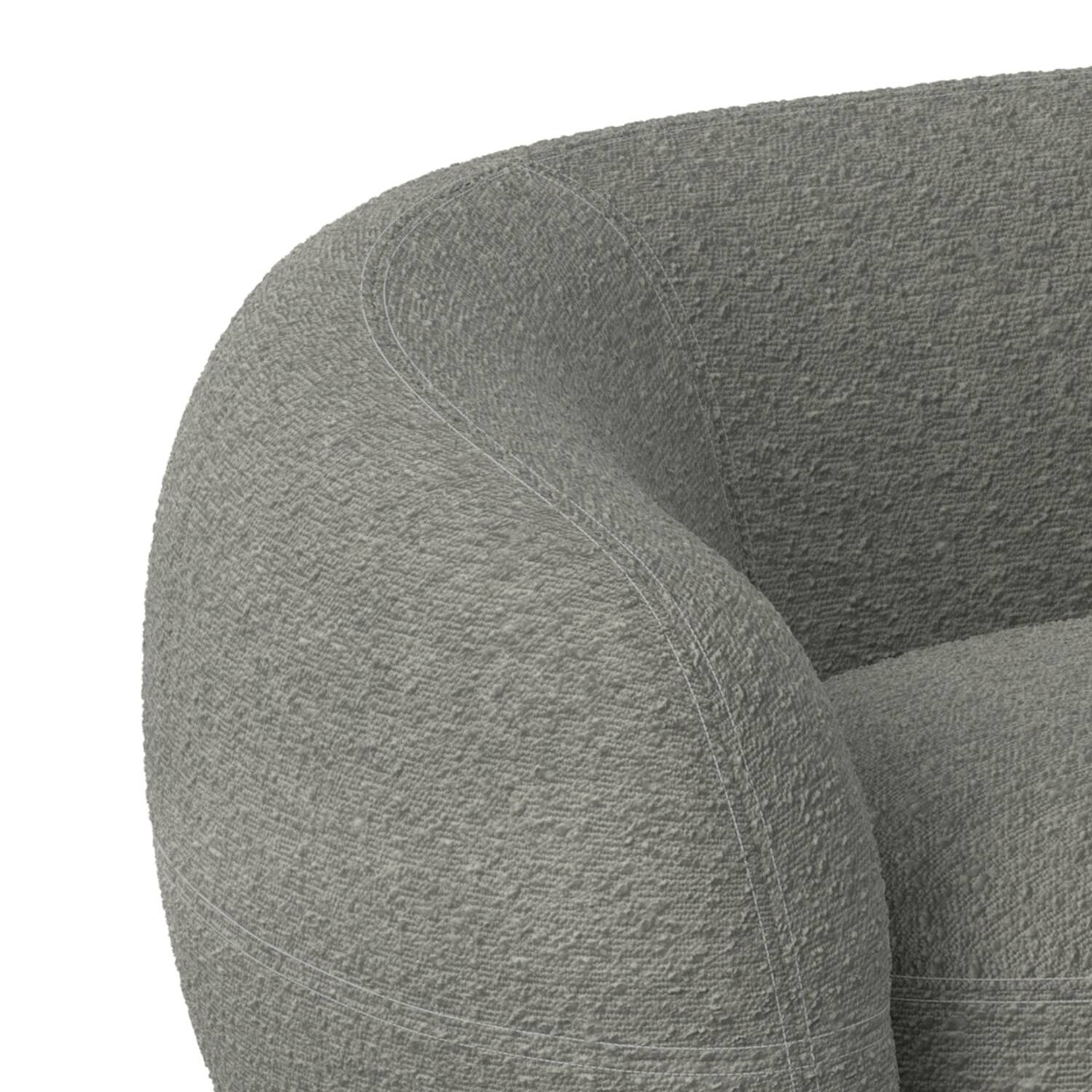 Alt View 1. Simpli Home - Sherri 89 inch Wide Contemporary Sofa in Stone Grey Boucle Performance Fabric - Stone Grey.