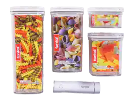 Fontal - Vacuum Sealer with 4 Airtight Containers (0.5Qt-2.4Qt), Leakproof