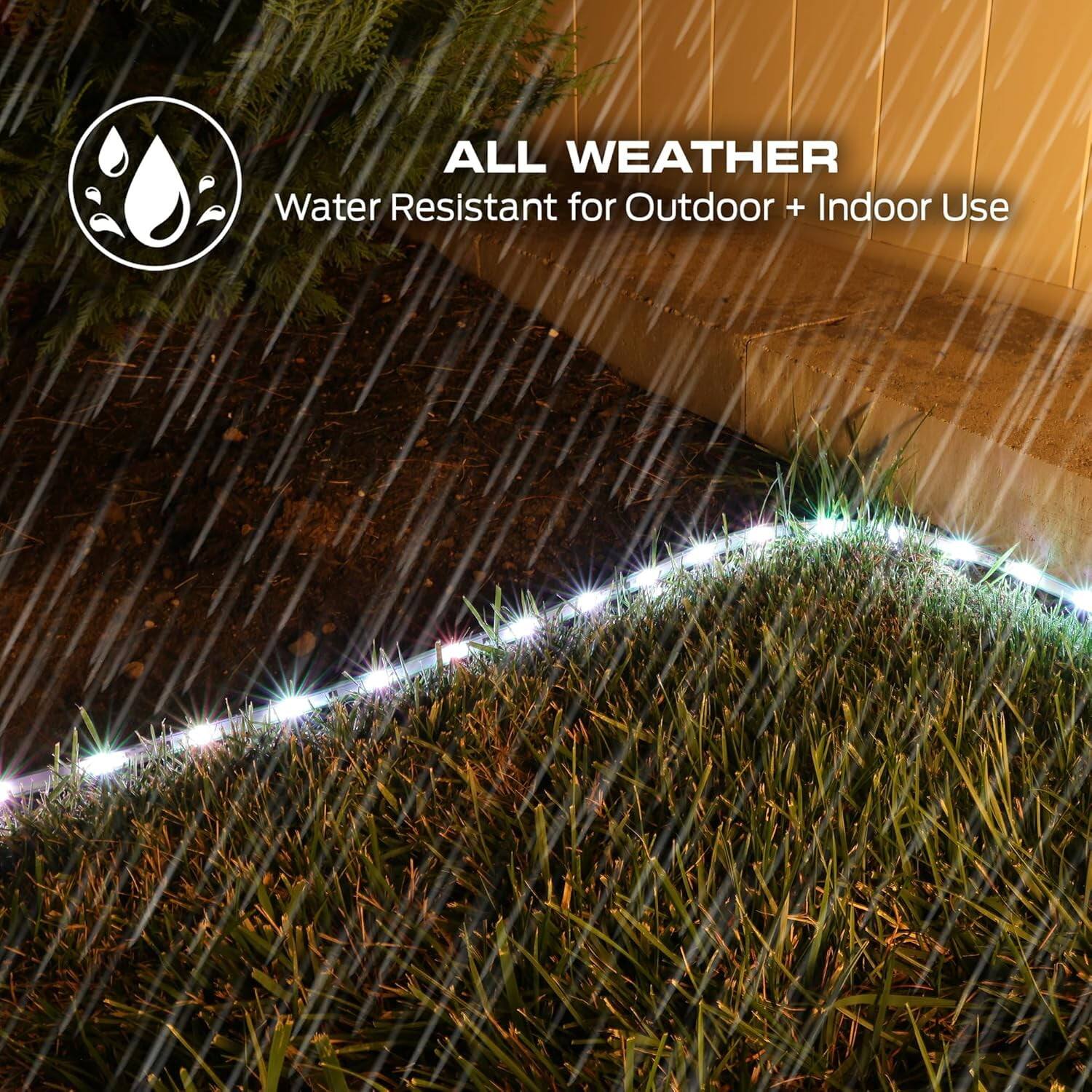ALL WEATHER  
Water Resistant for Outdoor + Indoor Use