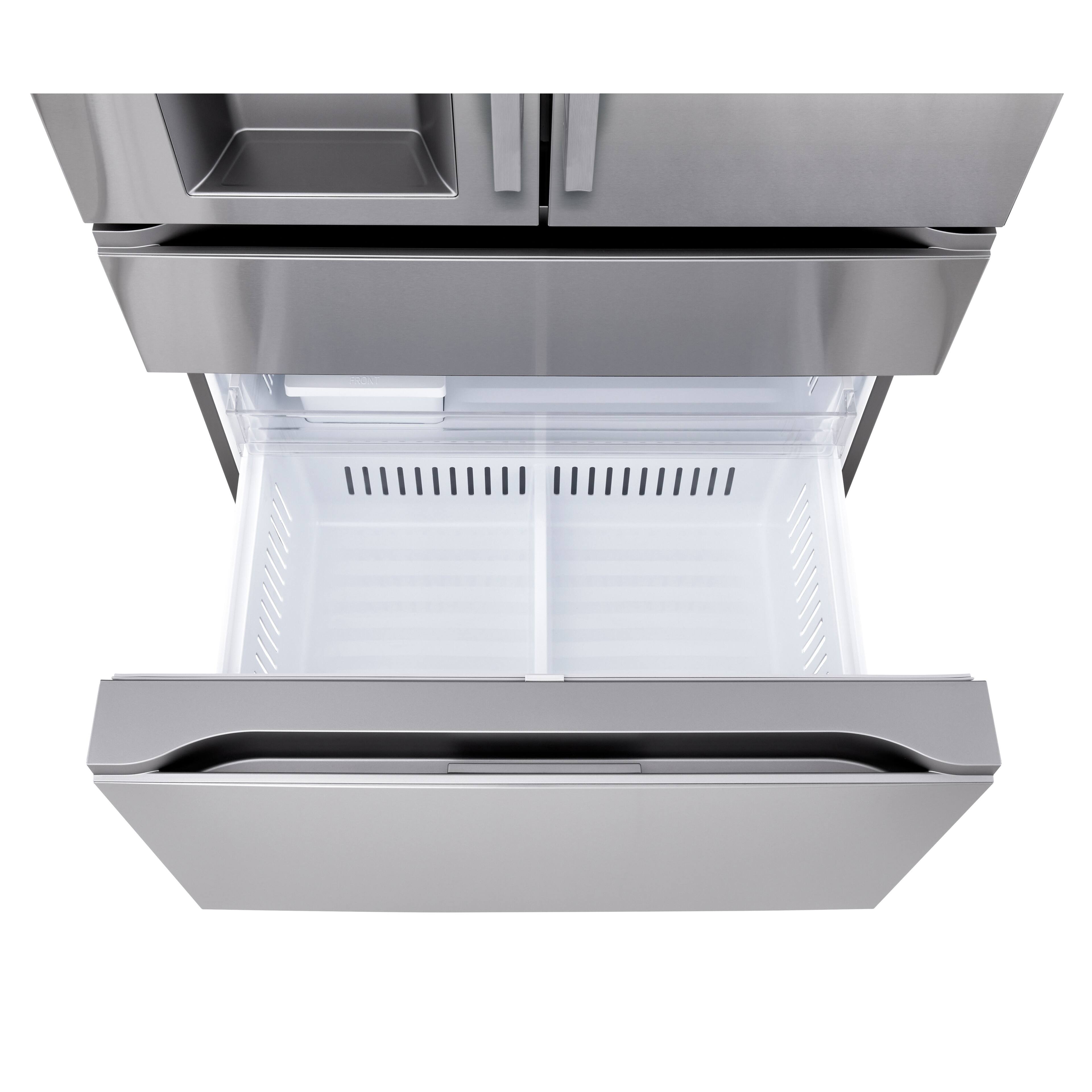 Alt View 18. LG - 36-in Wide Standard-Depth MAX 28.6 Cu. Ft. 4-Door French Door Smart Refrigerator with Full Convert Drawer - PrintProof Stainless Steel.