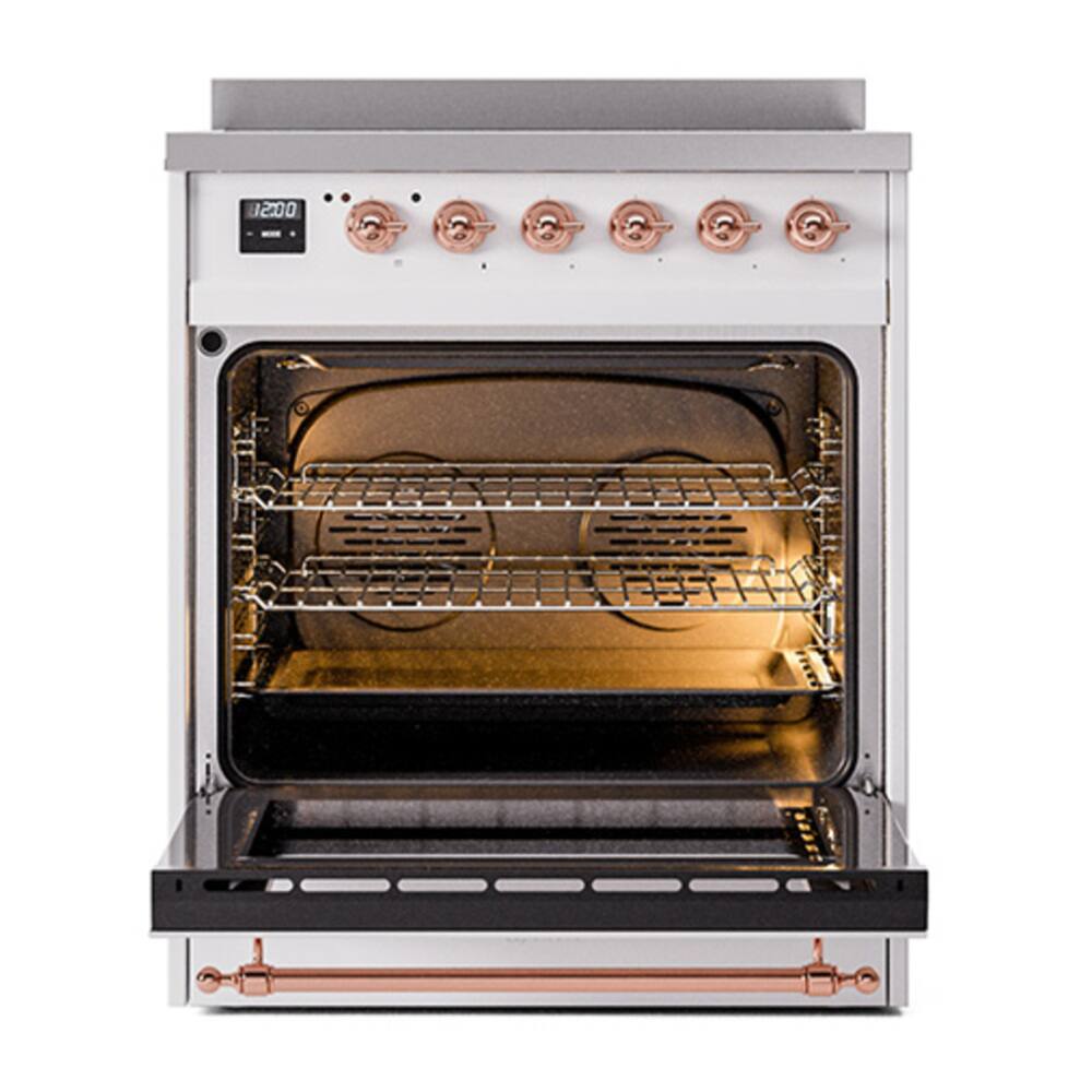 Alt View 5. ILVE - ILVE Nostalgie II 30 inch Induction Range with 4 Induction Elements (White) - White.