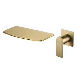 Modern Waterfall Single Handle Wall Mounted Faucet (Use at Basin or Bathtub) with Rough-in Valve
