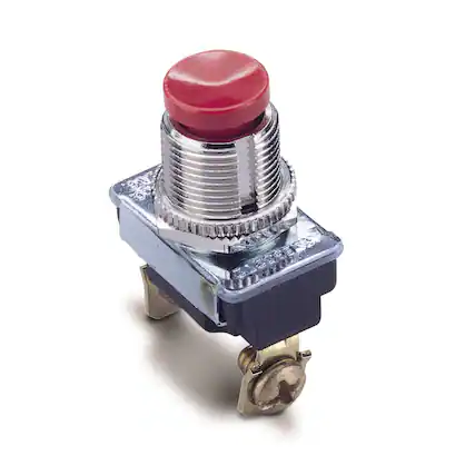 Front. Gardner Bender - Gardner Bender 3 amps Push Button Momentary Switch Red/Silver 1 pk - Red/Silver.
