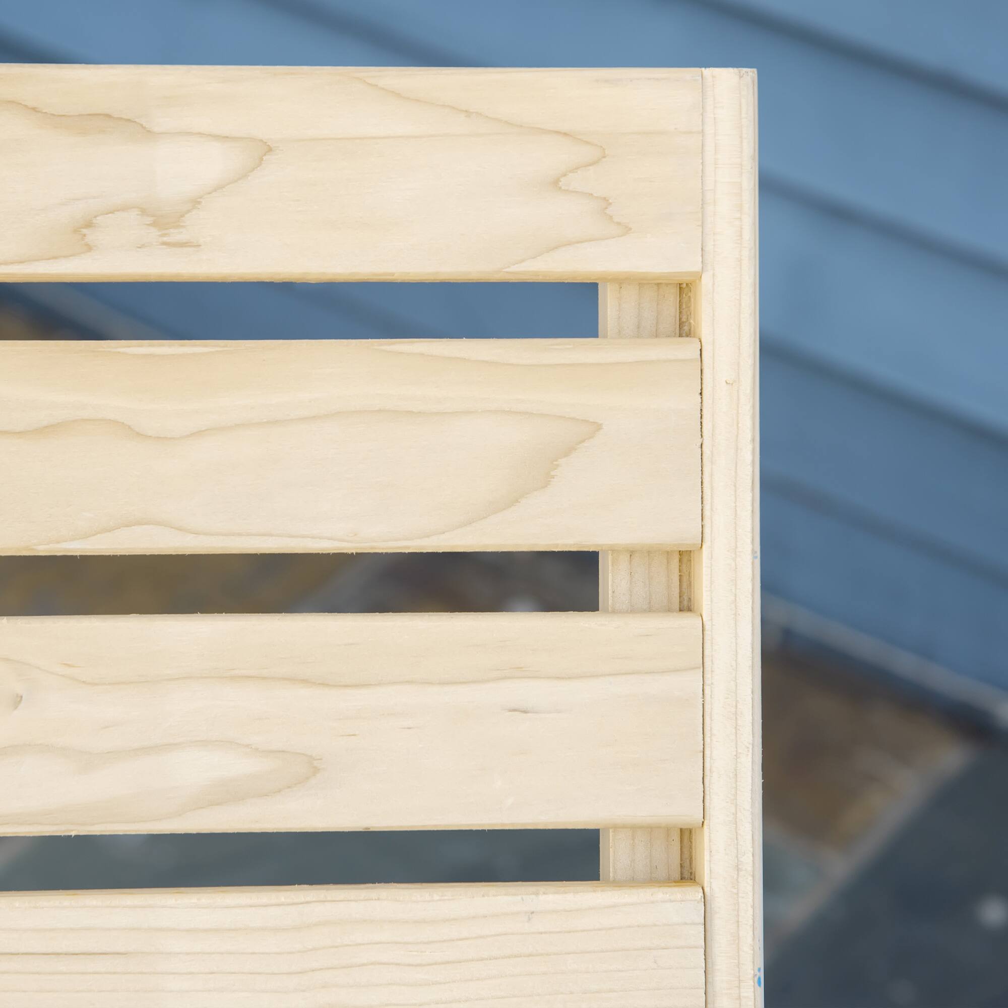 Alt View 8. Outsunny - Chaise Lounge Chair for Outdoor, Wood Outdoor Chaise Lounge with 4-Position Adjustable Backrest and Cushion - Natural Wood.