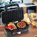 Alt View 1. Costway - Costway 3 in 1 Waffle Iron Panini Press Grill and Sandwich Maker Set with Removable Non-Stick Plates & Cool Touch Handle - Black.