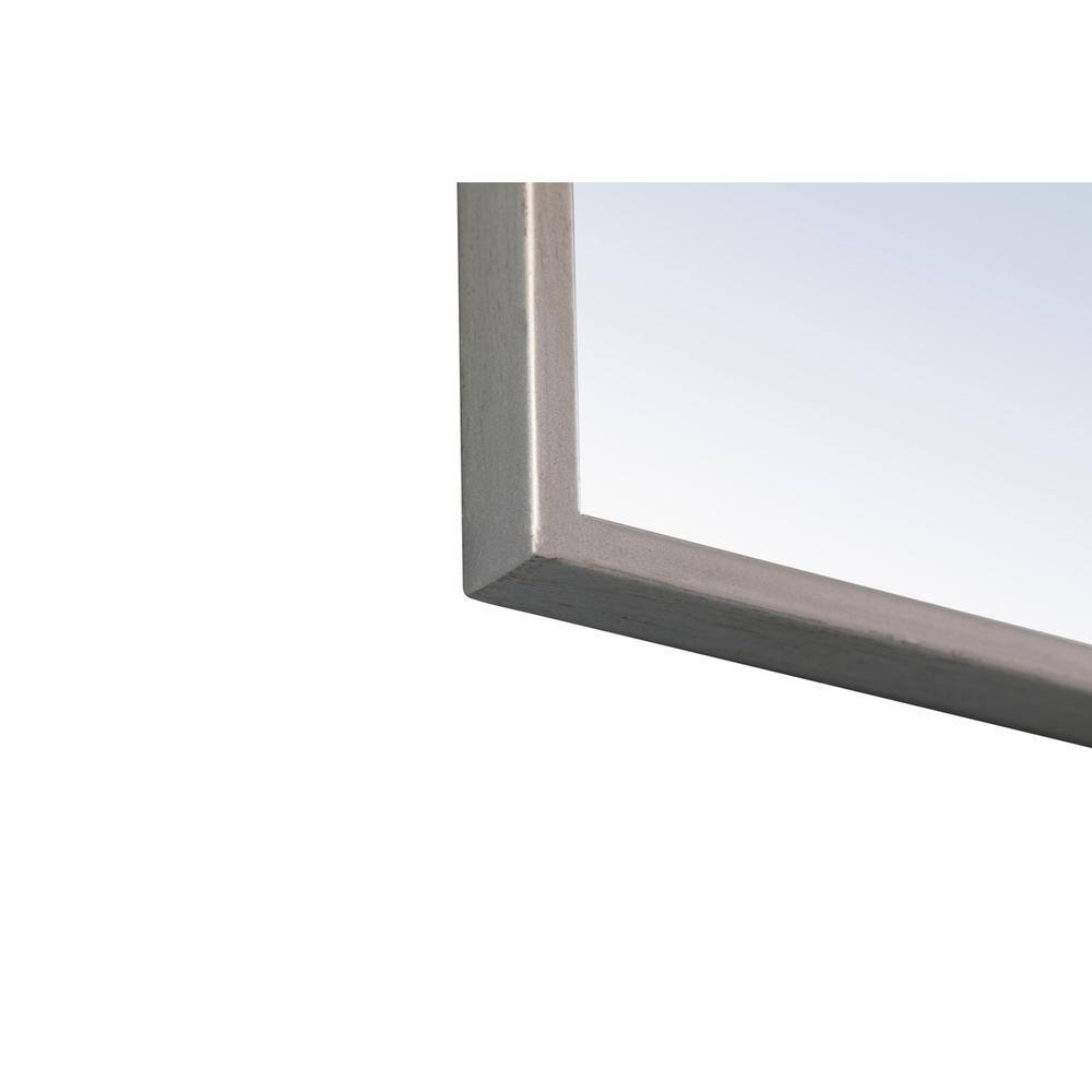 Alt View 3. Elegant Decor - Metal frame Rectangle Mirror 30 inch Silver - Silver.