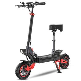 Loheer - 1600W Electric Scooter with Seat Adult Fast E-Scooter 28mph 30 Miles Range Foldable Off-Road Commuter Scooter - Black
