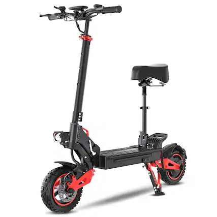 Front. Loheer - Loheer 1600W Electric Scooter with Seat Adult Fast E-Scooter 28mph 30 Miles Range Foldable Off-Road Commuter Scooter - Black.