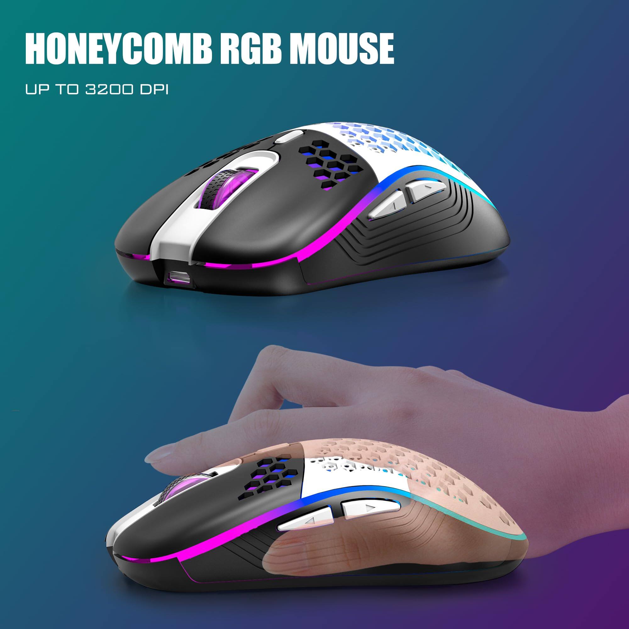 HONEYCOMB RGB MOUSE  
UP TO 3200 DPI