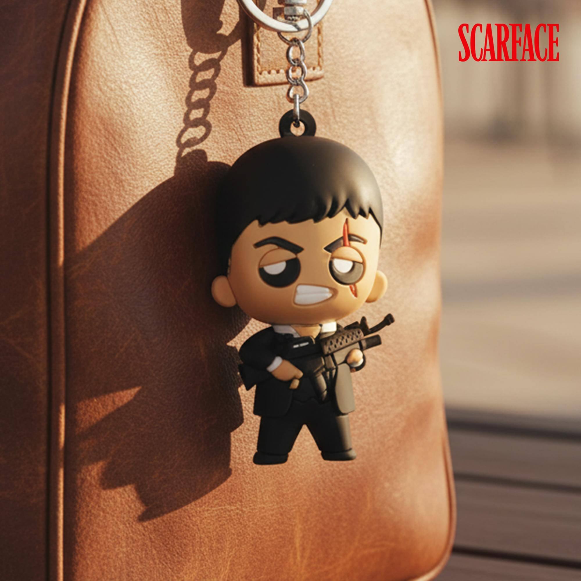 Alt View 5. SD Toys - Scarface Tony Montana 2-Inch Pokis Keychain - Black.
