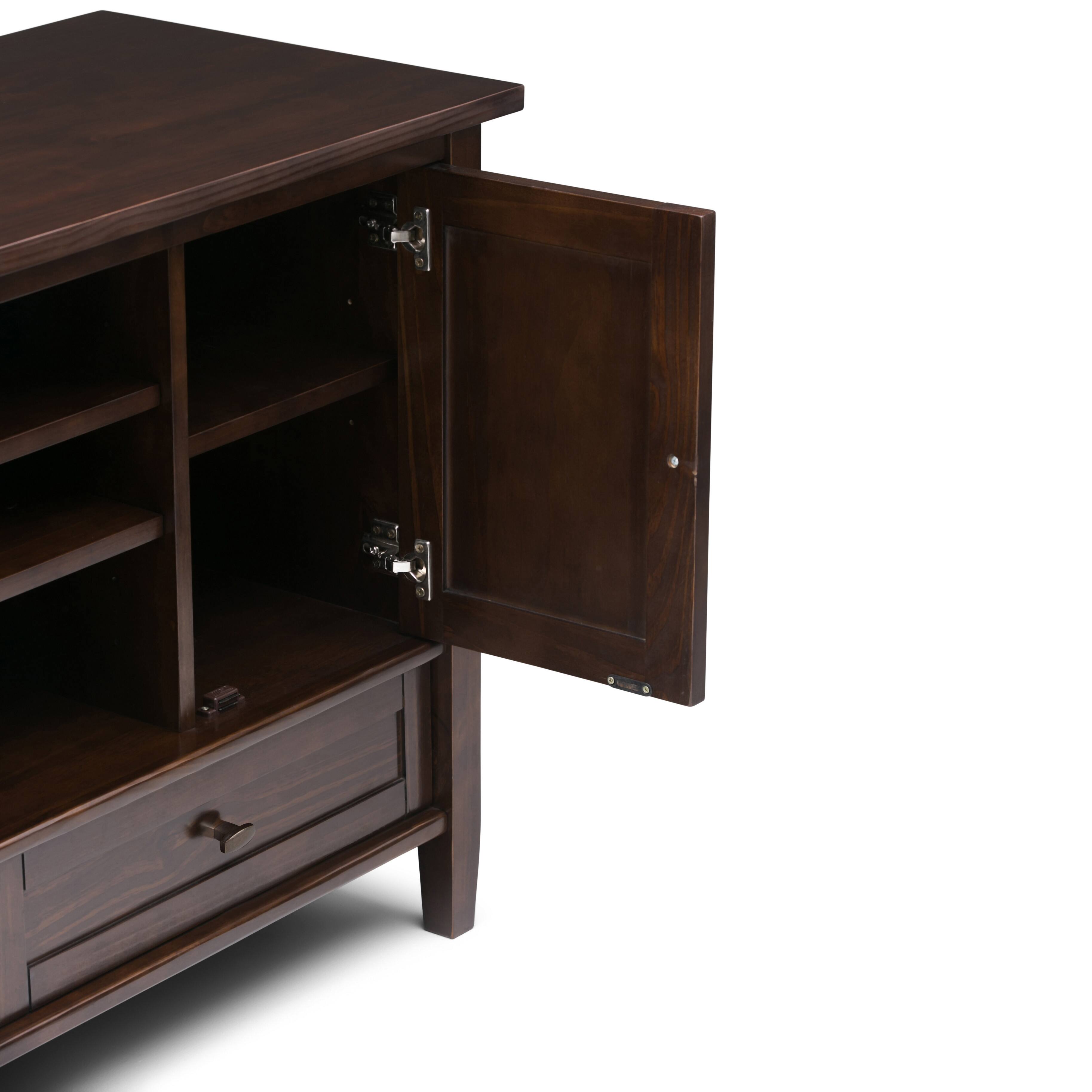 Alt View 7. Simpli Home - Warm Shaker 47 inch TV Stand with 26 inch Bookcases (Set of 3) - Tobacco Brown.