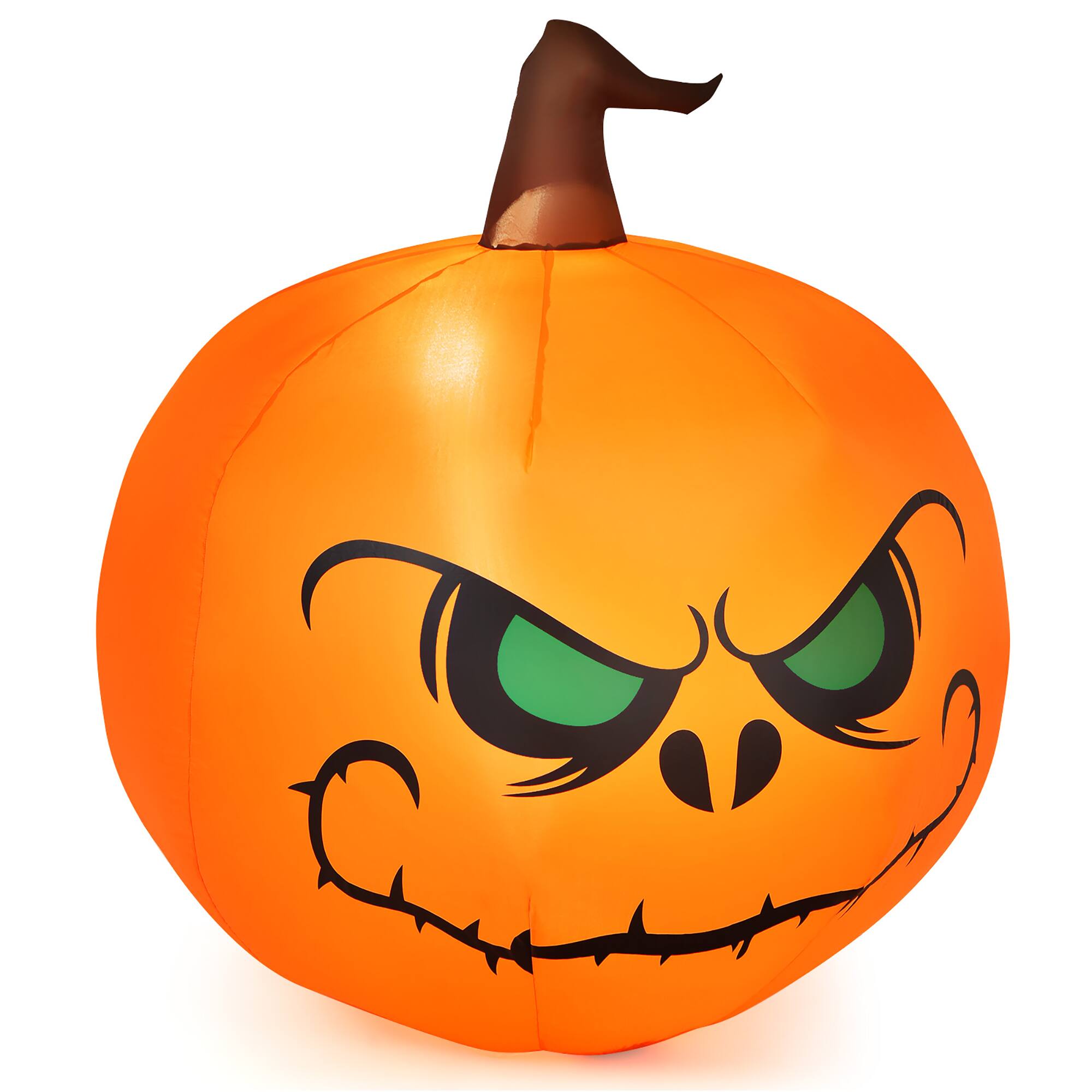 Alt View 19. Costway - 4 FT Halloween Inflatable Pumpkin Large Blow up with Build-in LED Light - Orange.