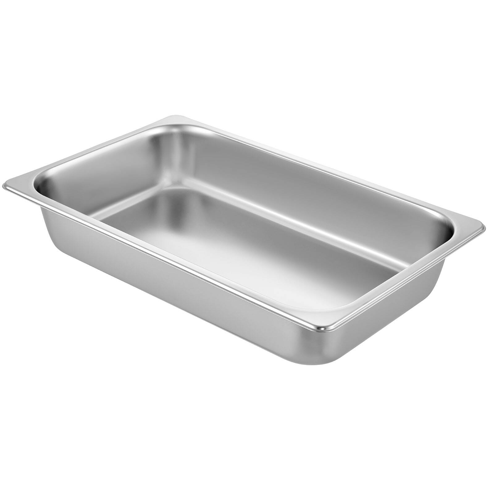 Alt View 5. VEVOR - 6 Pack Steam Table Pans 20.9 x 12.8 x 3.9 Inch Deep Steam Table Pan Full Size 13L Deep Food - Sliver.