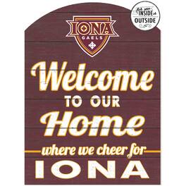 Jardine - Iona University Gaels 16'' x 22'' Indoor/Outdoor Marquee Sign - Maroon