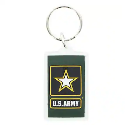 Front. Nerd Block - U.S. Army Keychain - Green.
